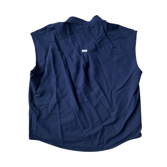 NWT FIGS Rafaela Oversized Sleeveless Scrub Top Navy Blue Technical Collection L - Picture 3 of 6